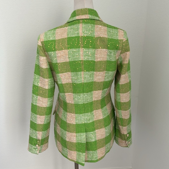 Flora Bea Tweed check blazer in S - Picture 4 of 7